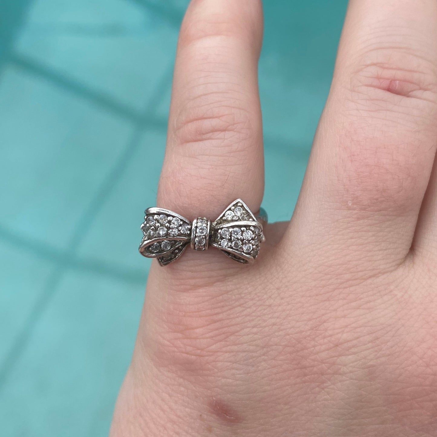Tied Up in Bows Sterling Silver Ring | Size 7
