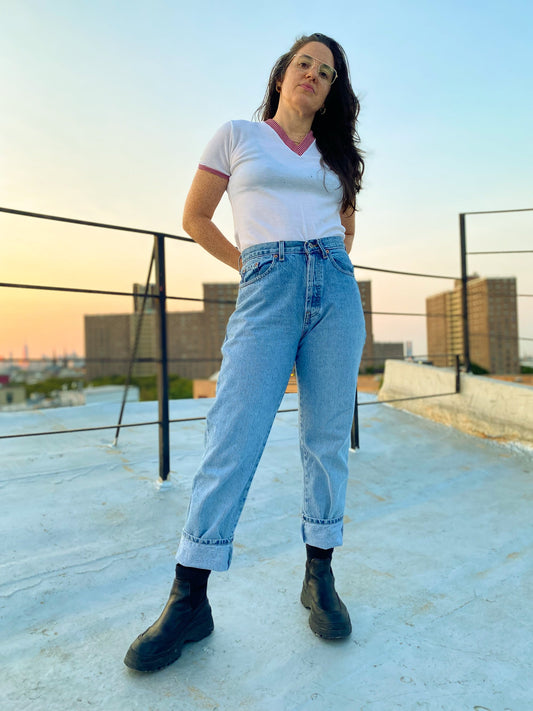 90's Light Wash Boyfriend Jeans | 31" x 29"