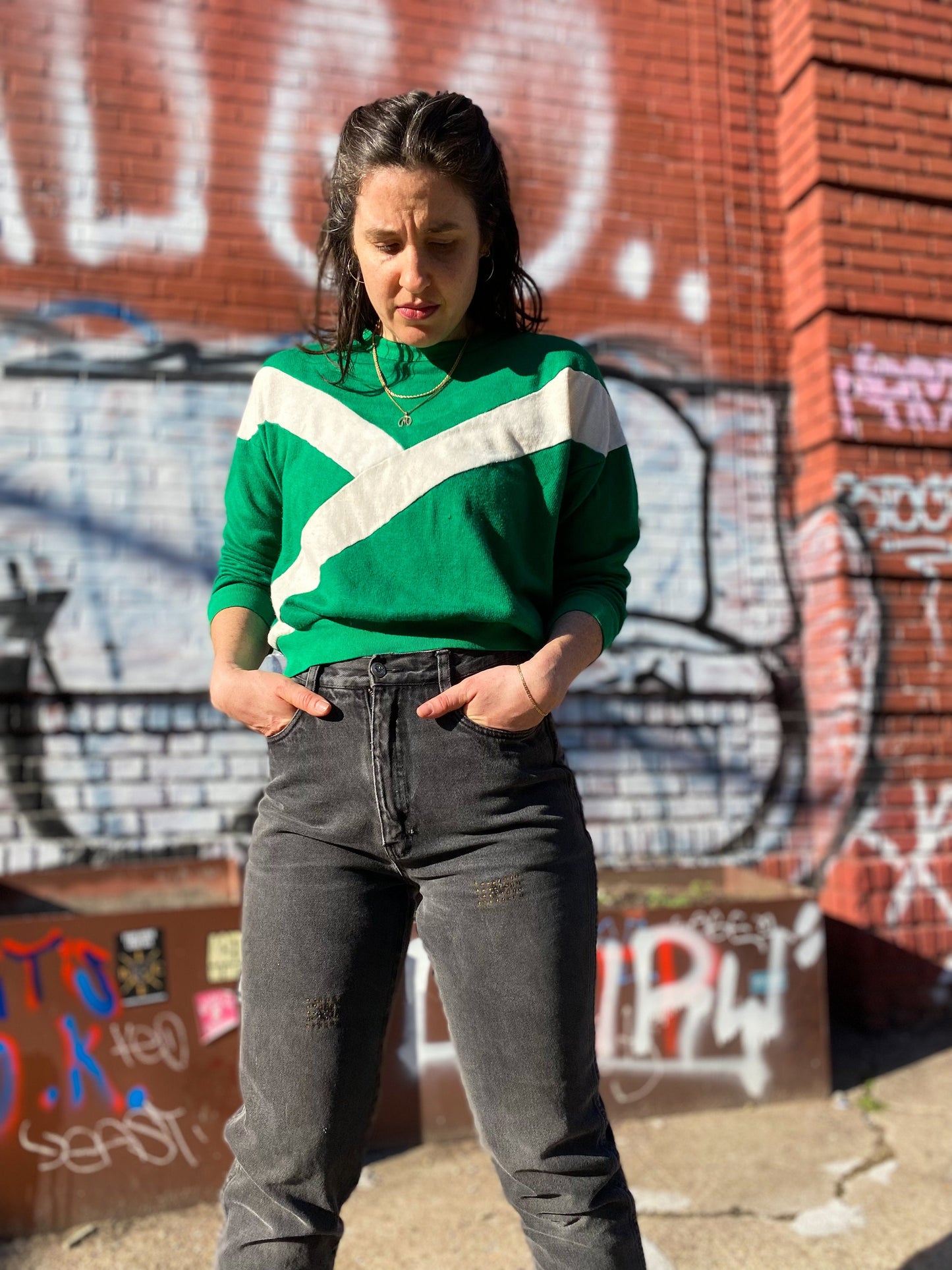 Faded & Busted Black 80s 90s Jeans | W28
