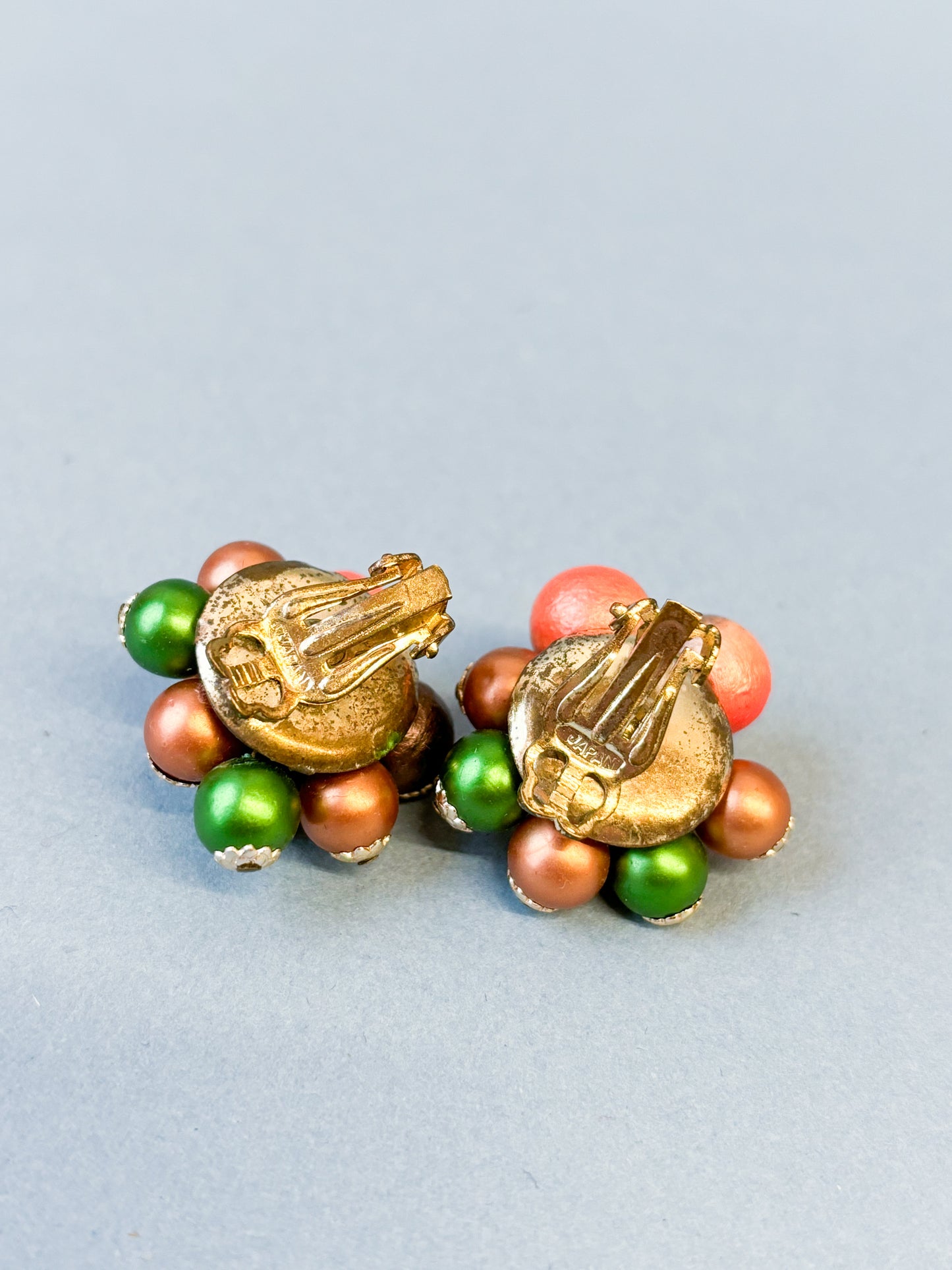 60's Christmas Bauble Clip on Earrings