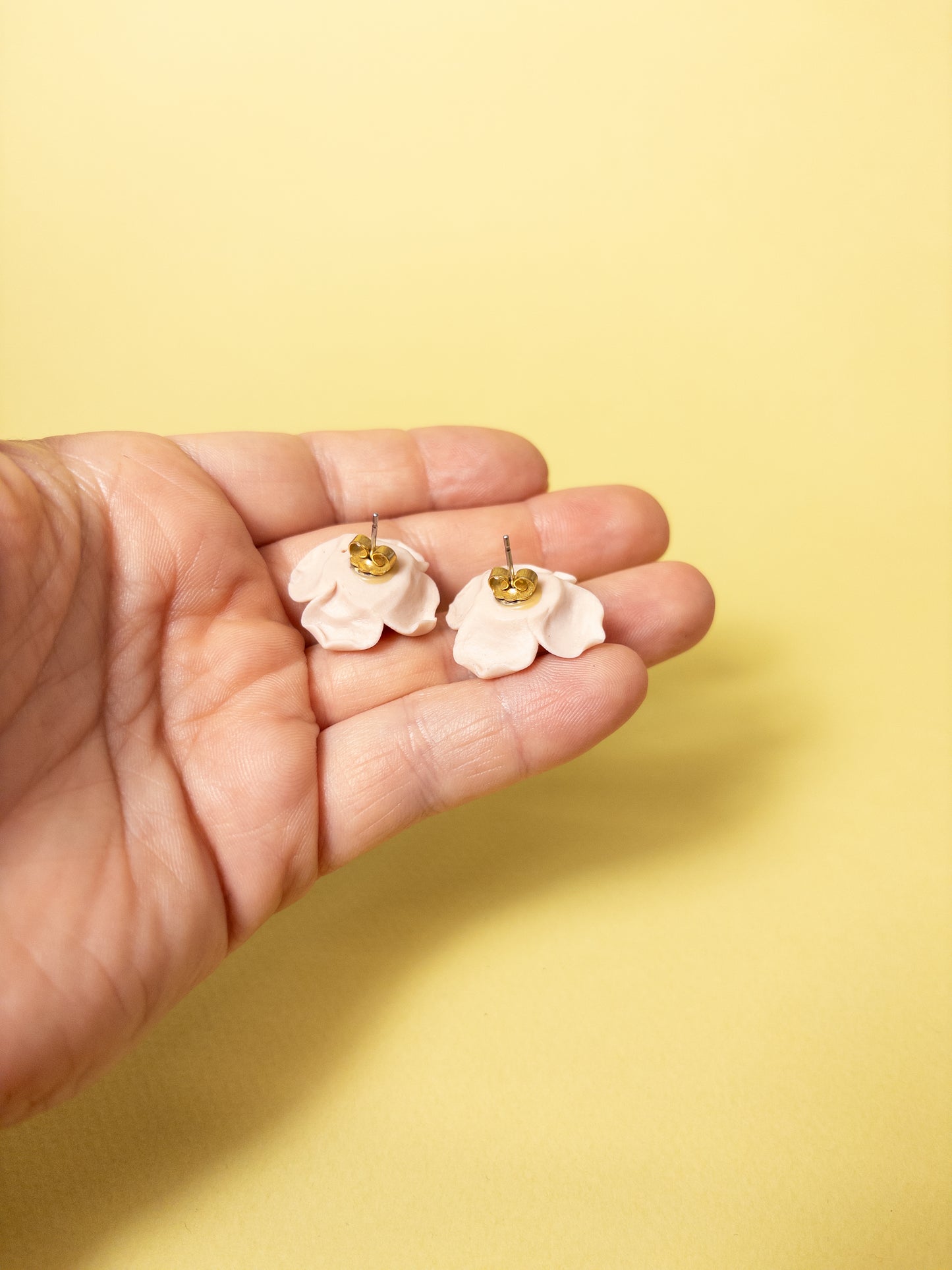 Vintage Ballet Pink 3D Rose Earrings