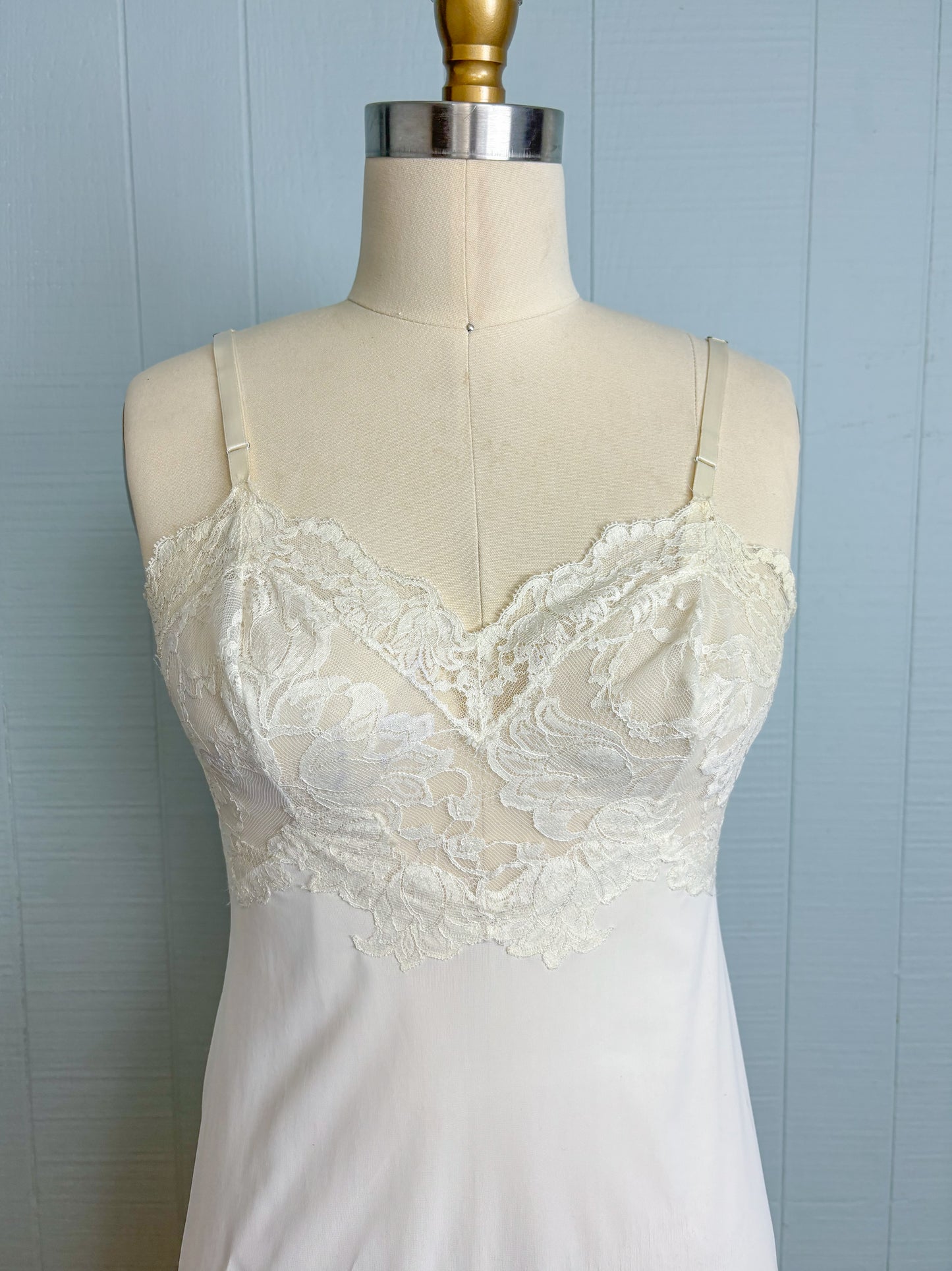 50's Sexy & Delicate White Lace Nightie | S
