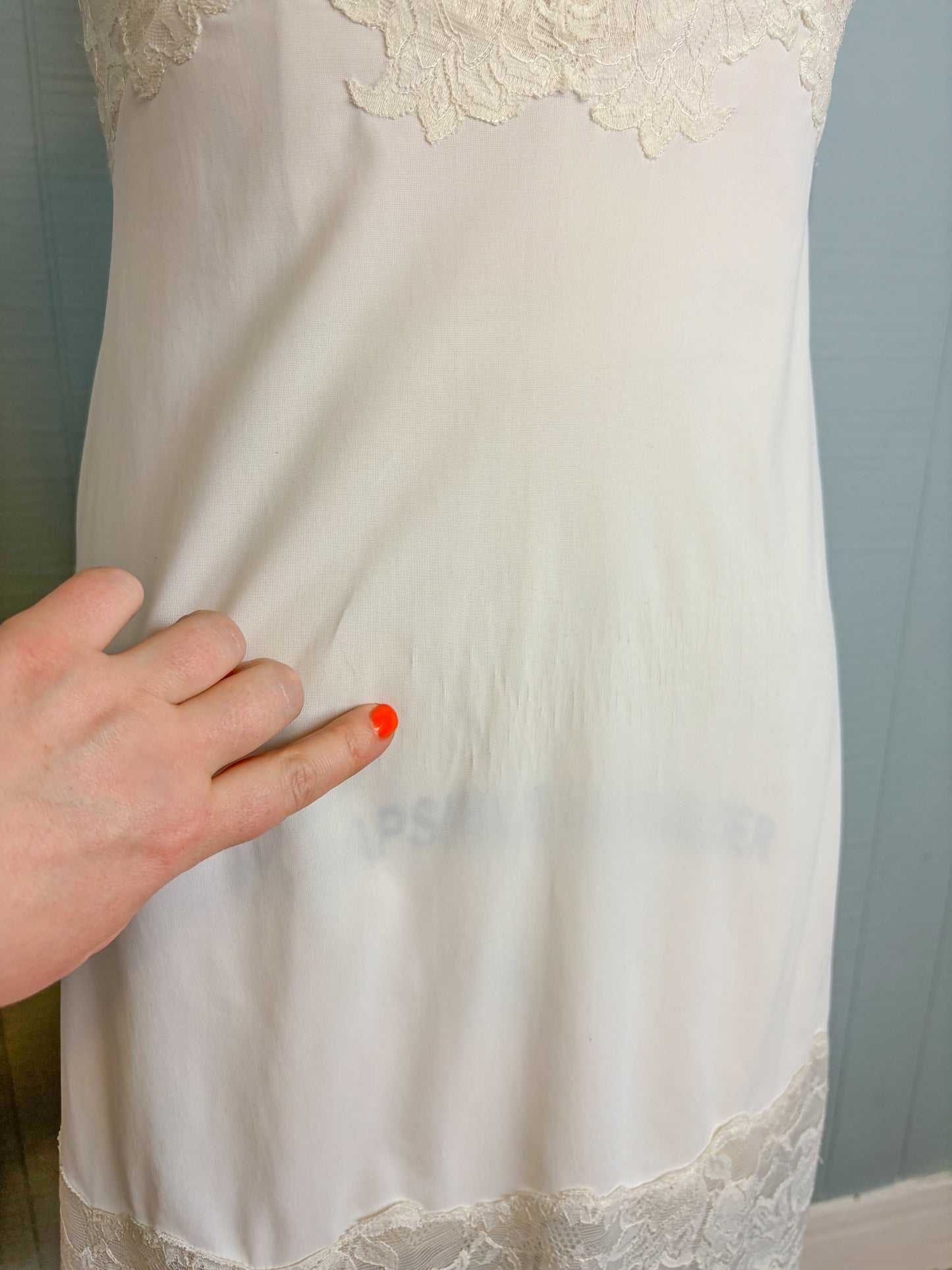 50's Sexy & Delicate White Lace Nightie | S