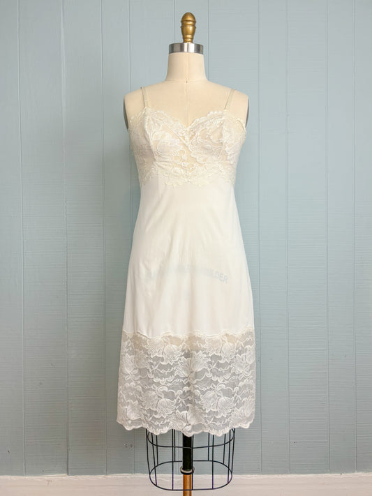 50's Sexy & Delicate White Lace Nightie | S