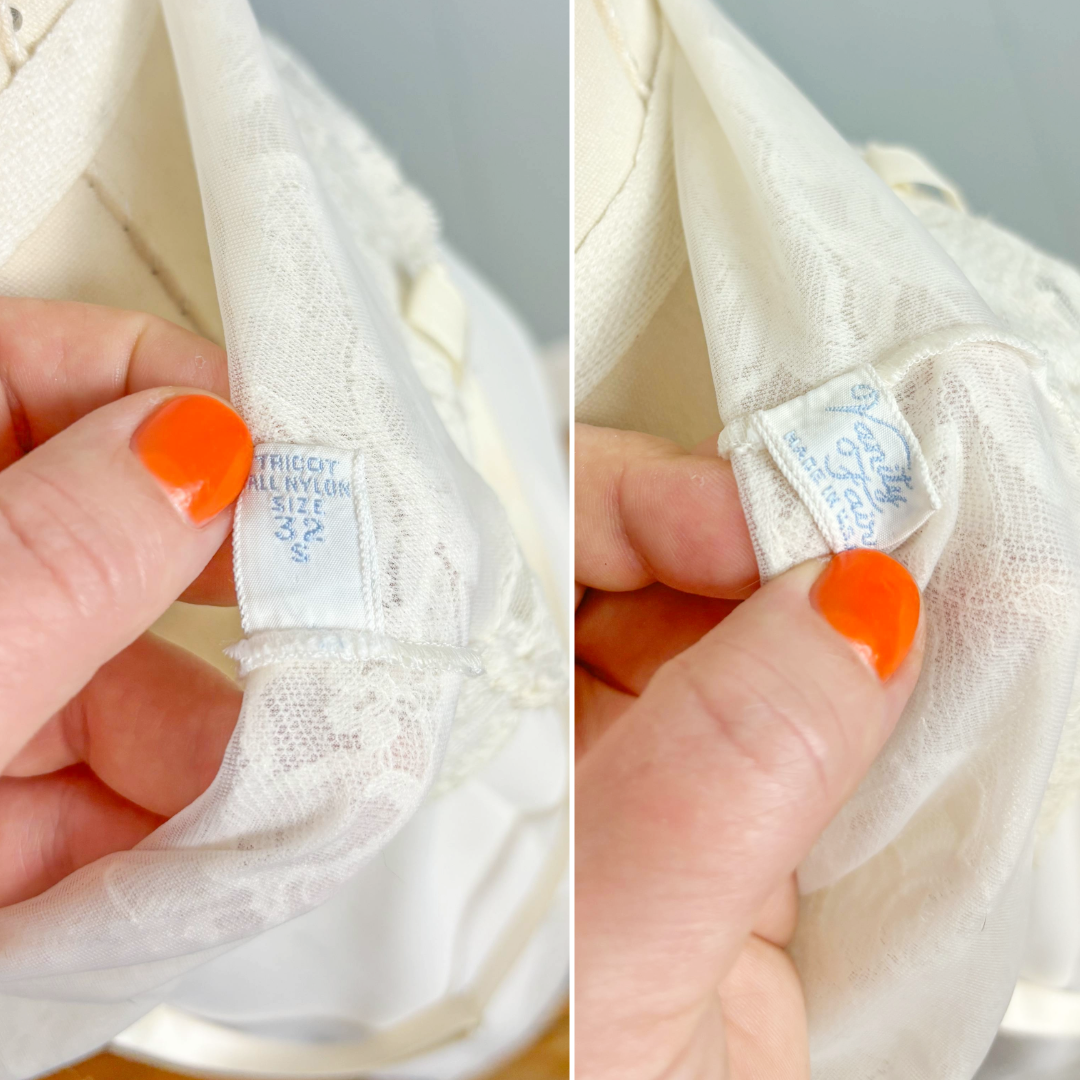 50's Sexy & Delicate White Lace Nightie | S