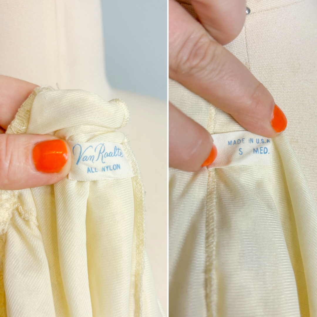 60's Cream Lace Half Slip Skirt | M