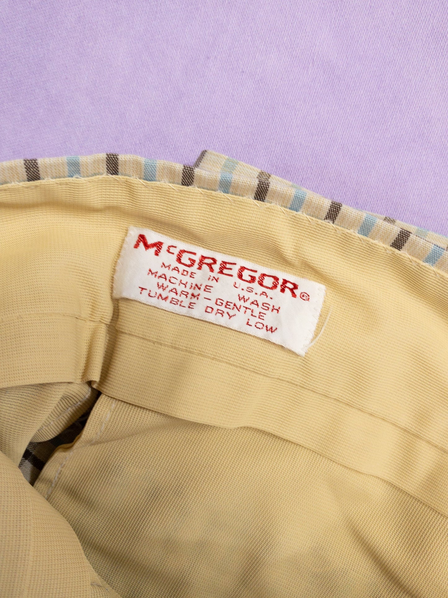70's Tan Check High Waist Bermuda Short | 30"