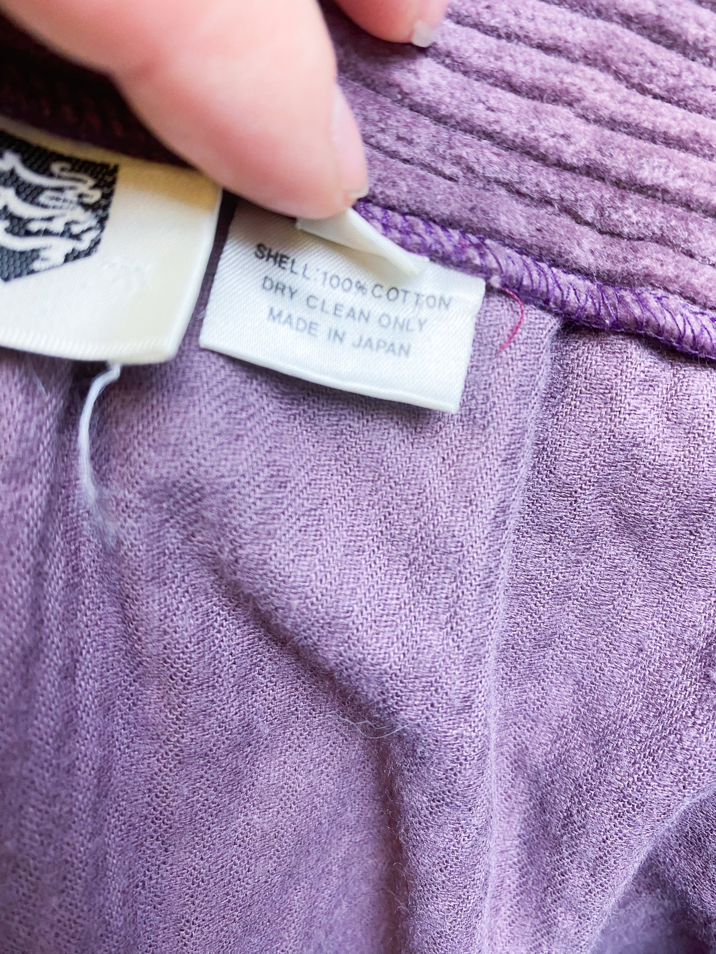 70's Purple Corduroy A-Line Skirt Filene's of Boston | W: 30"