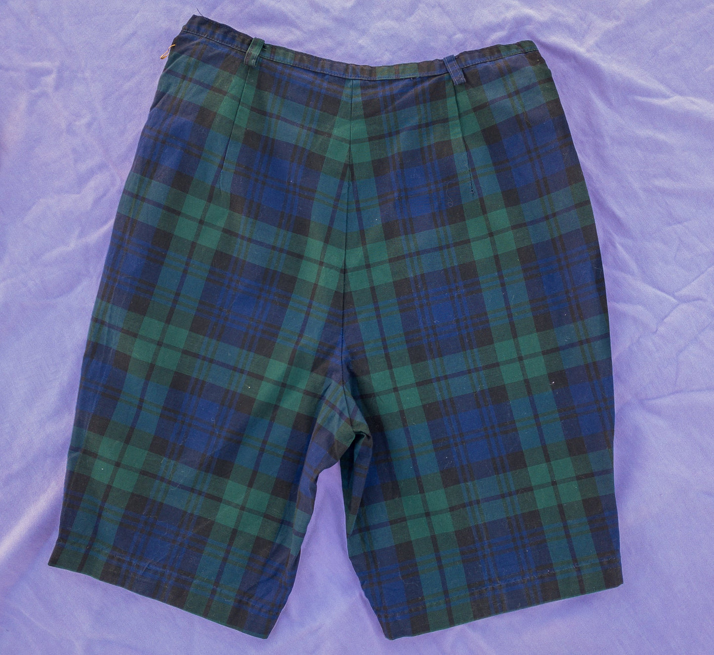 50's 60's Black Watch Tartan Shorts | S