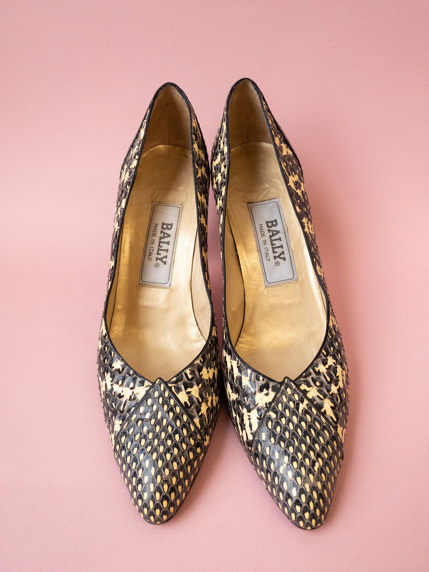 80's Bally Snakeskin Leather High Heel