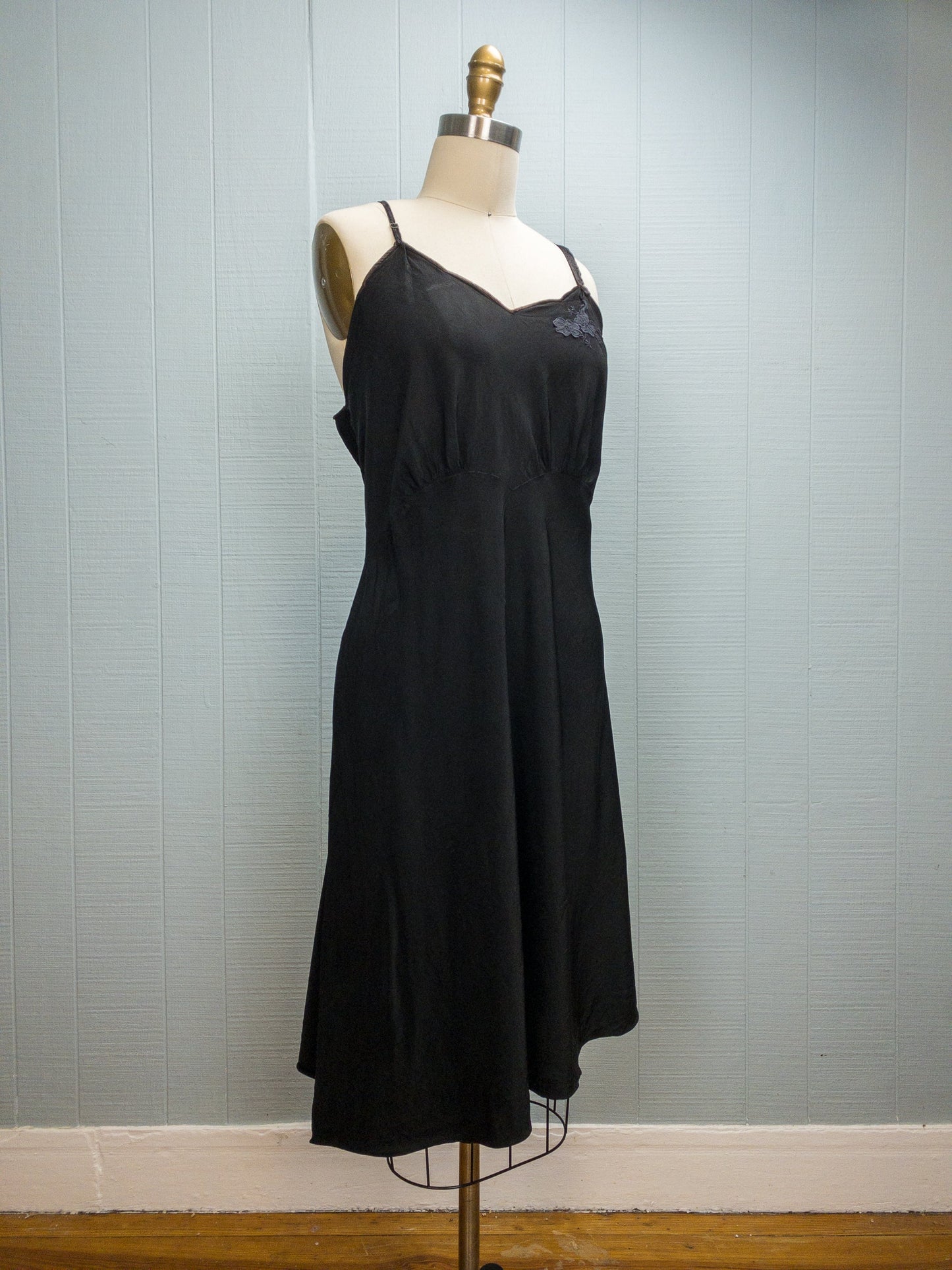40's 50's Black Slip | L/XL