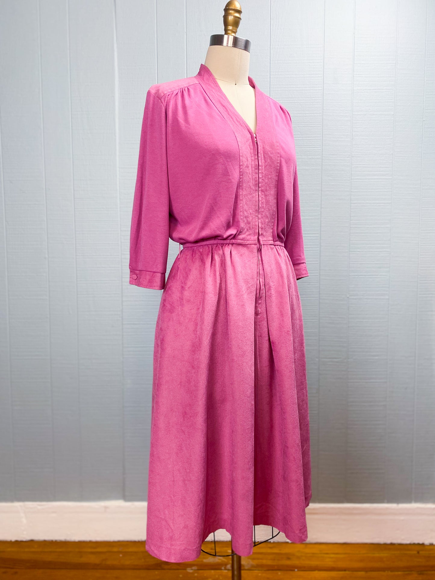 80's Pink Suedette Dress