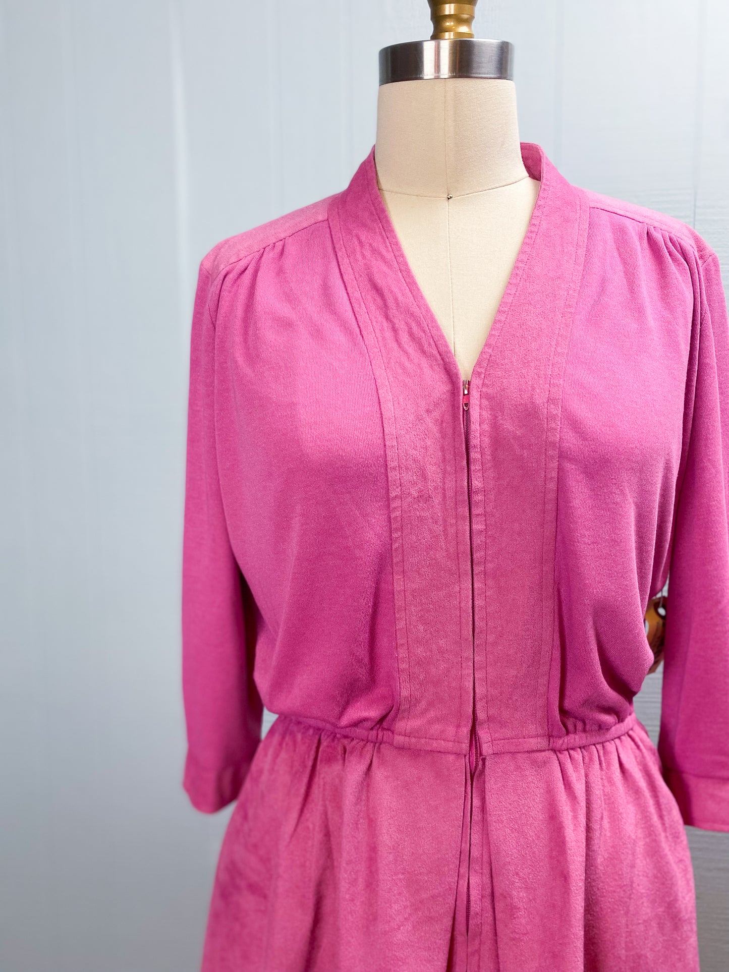 80's Pink Suedette Dress