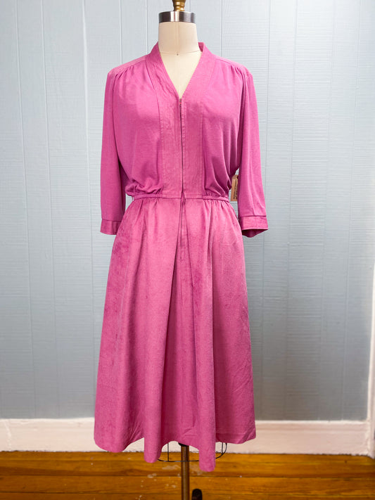 80's Pink Suedette Dress