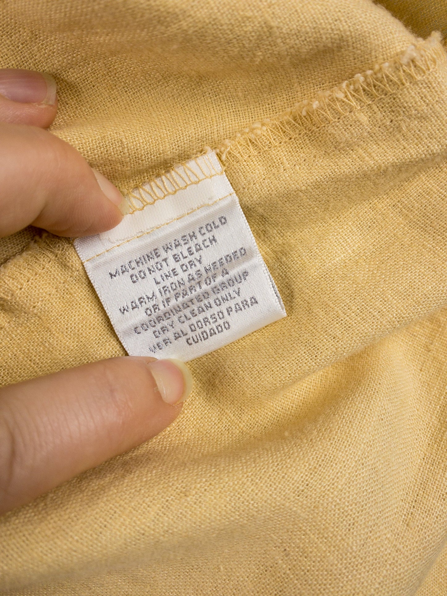 90's Butter Yellow Linen Maxi Skirt | L/XL