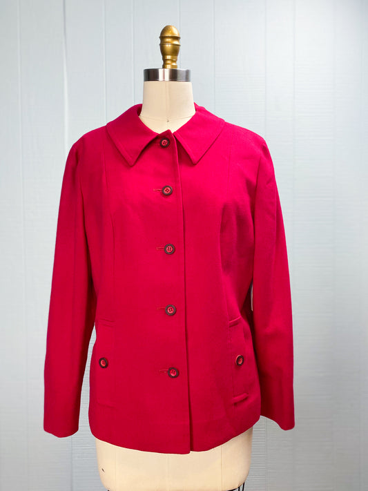 Magenta Pink Pendleton Blazer | L