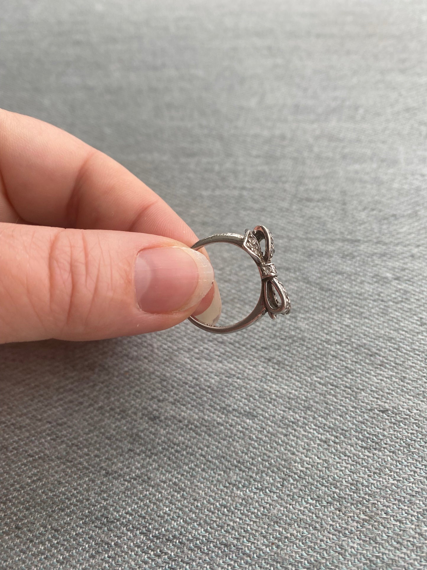 Tied Up in Bows Sterling Silver Ring | Size 7