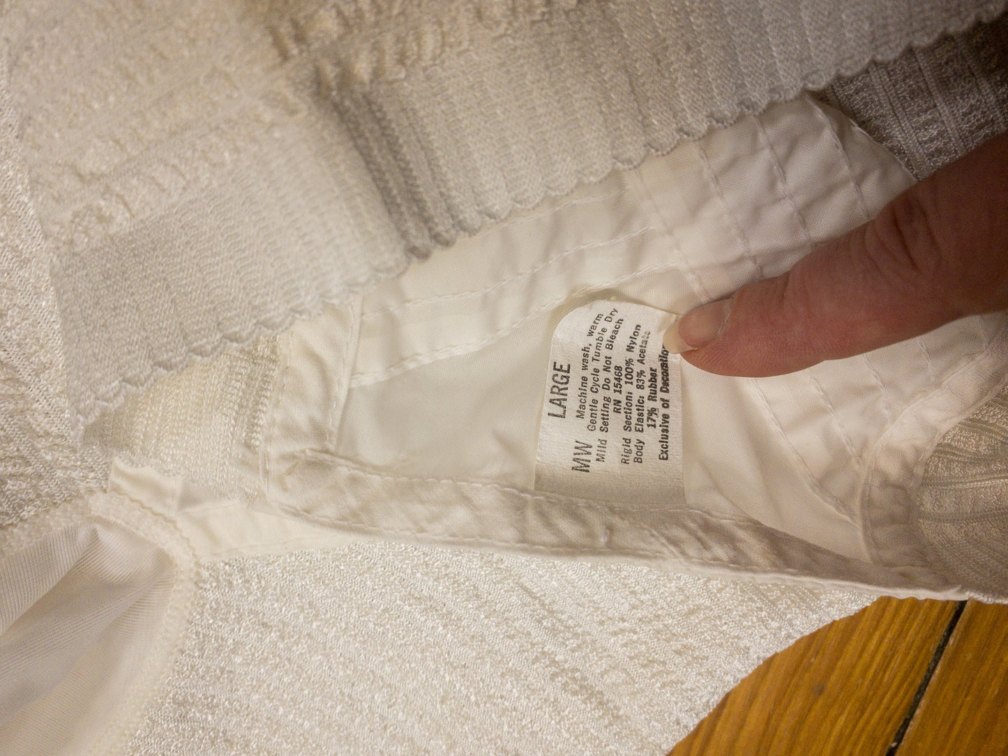 60's White Crinkle Girdle Shorts