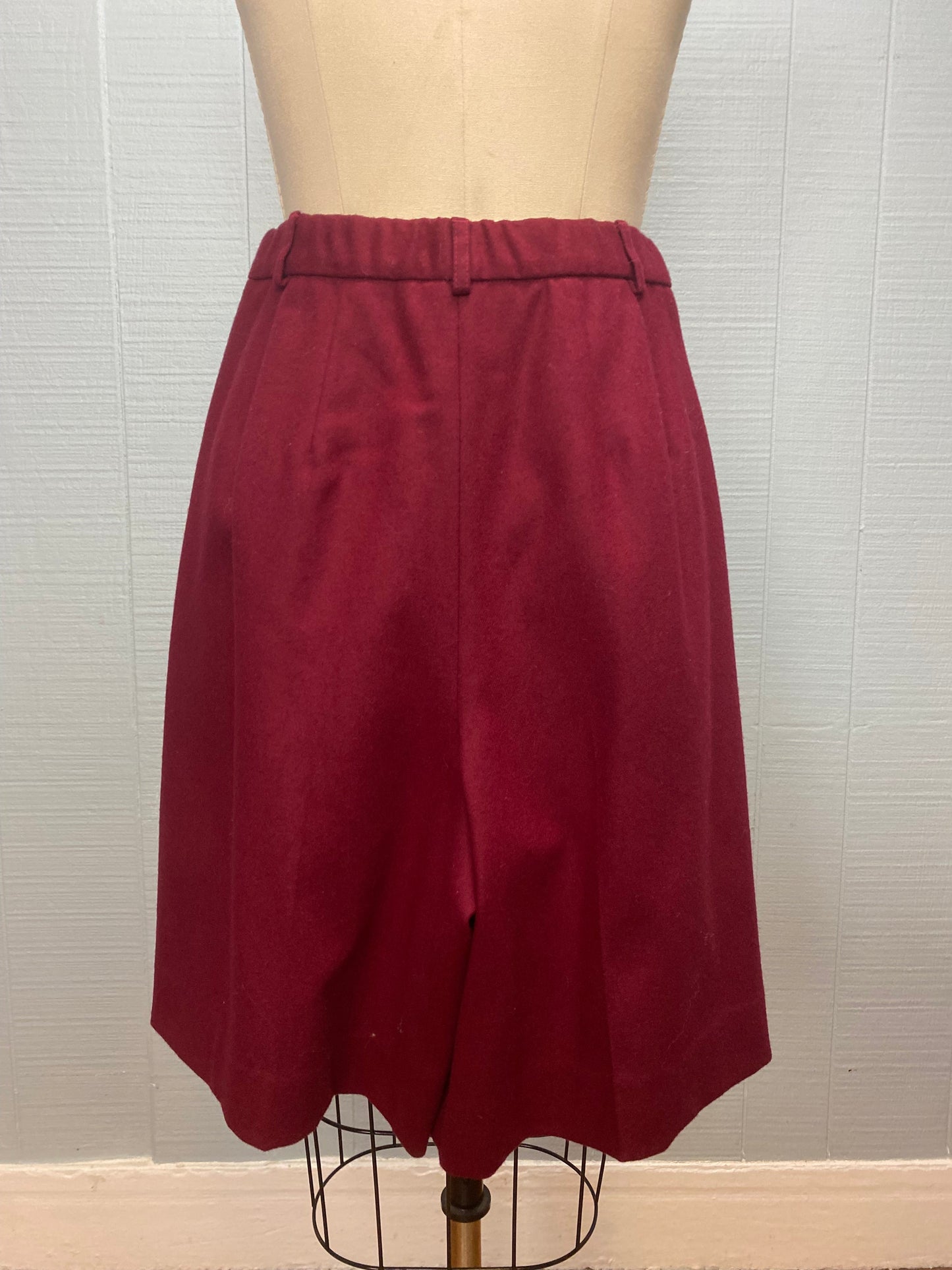 90's "Marvelous Mrs. Maisel" Pendleton Wool Wine Red Shorts