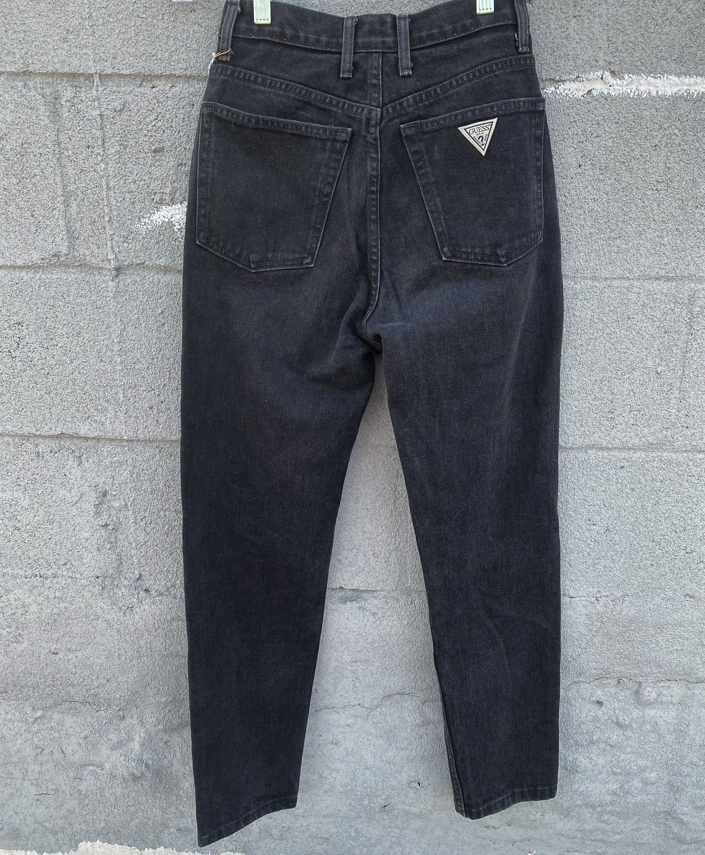 90's Guess High Rise Faded Black Jeans | 26 x 28