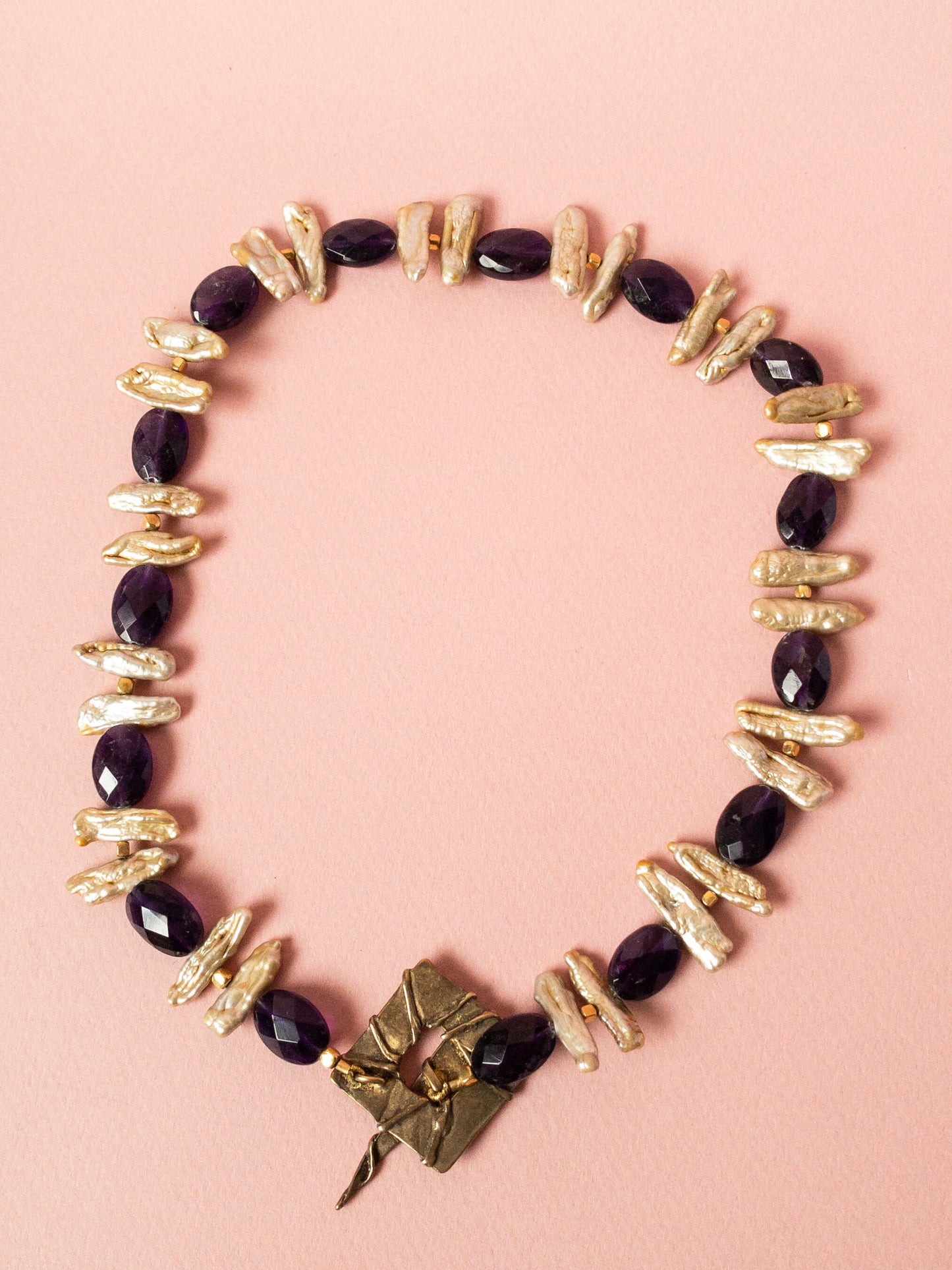 Keshi Pearl & Amethyst Costume Choker