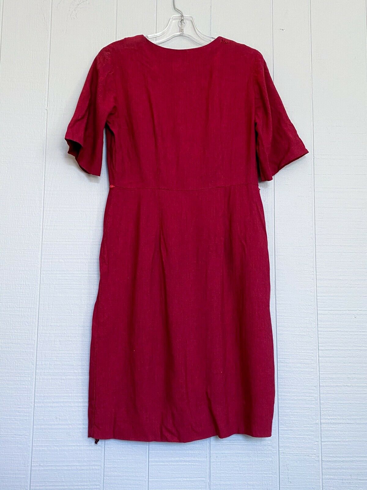 50's Wounded Wine Wiggle Dress | M/L