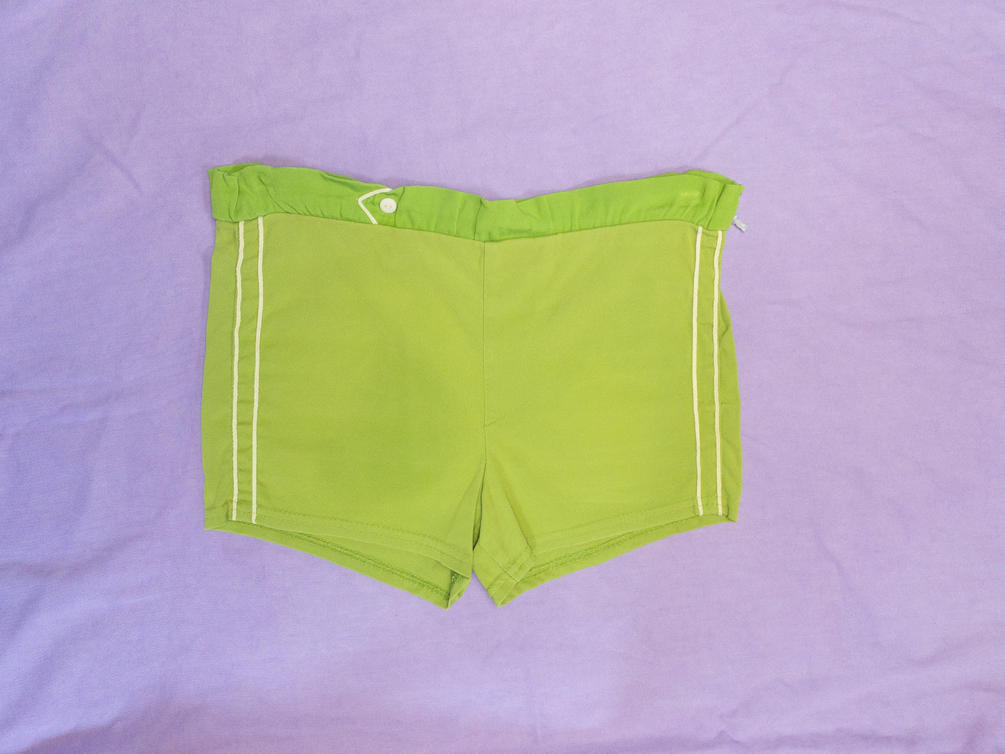 60s Lime Green Swim Trunk Booty Short | XS/S/M