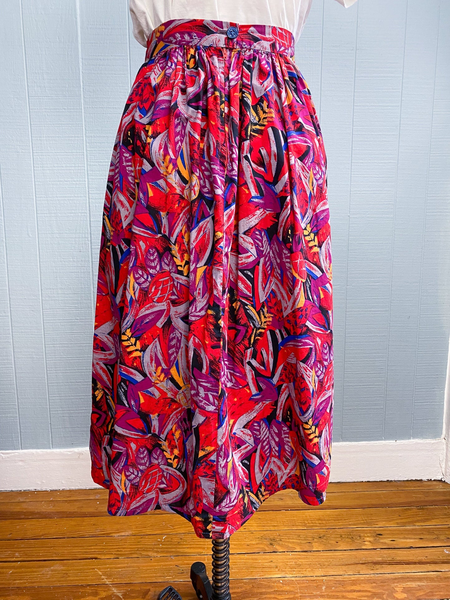 80s 90s Tropical Skirt | W26"