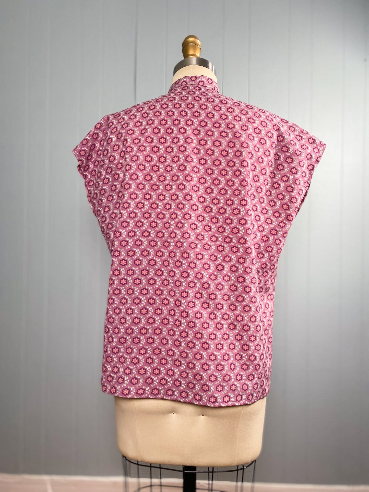 Handmade Does 60's Purple Lavender Blouse