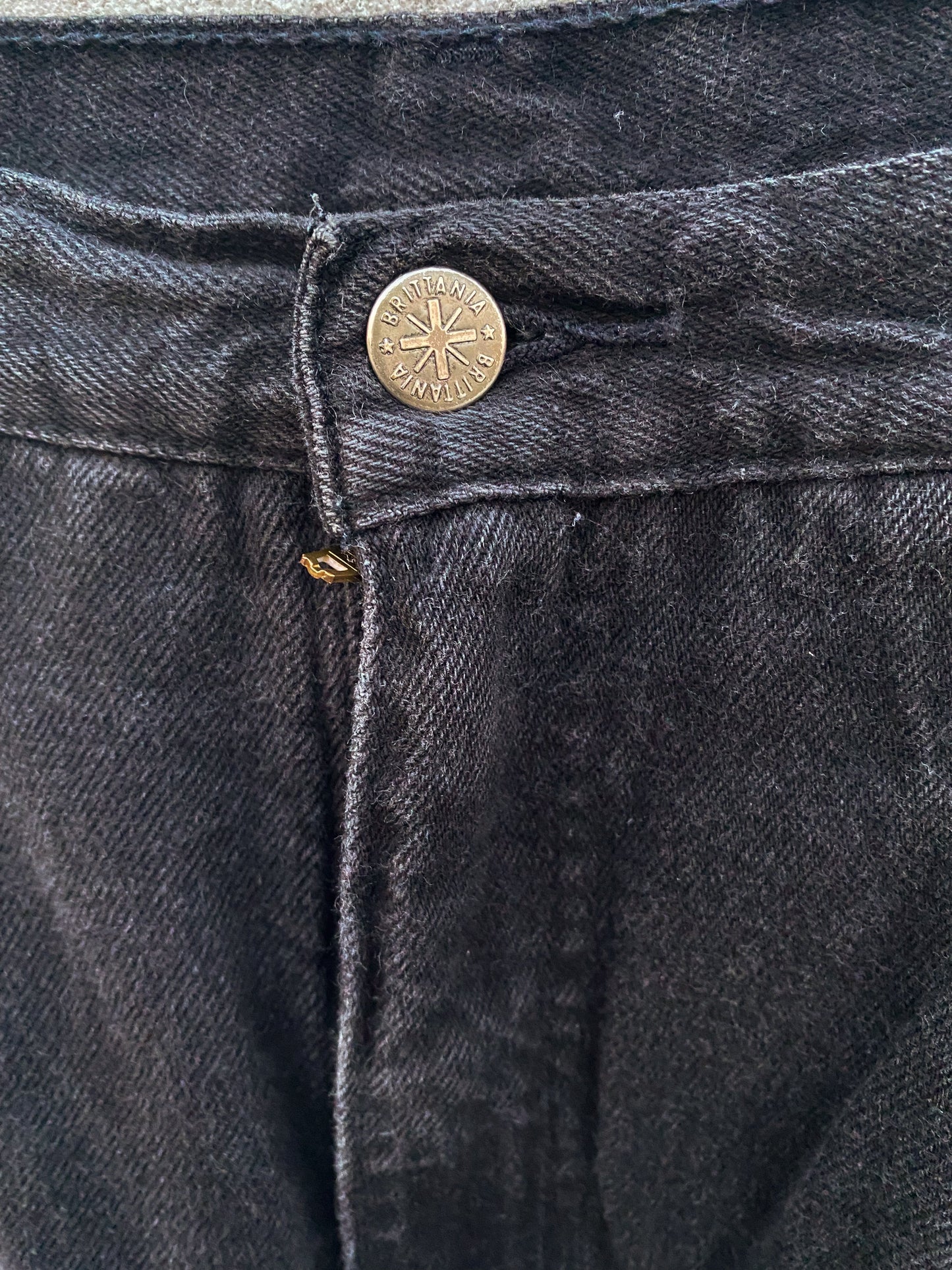 80s Black Pleated Mom Jeans | 35" x 31"
