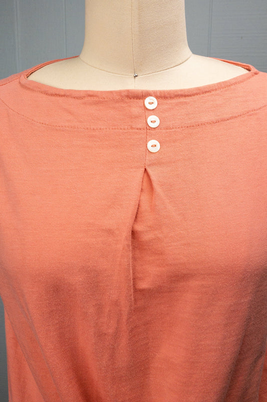 60's Peach Sleeveless Knit Tee | S/M
