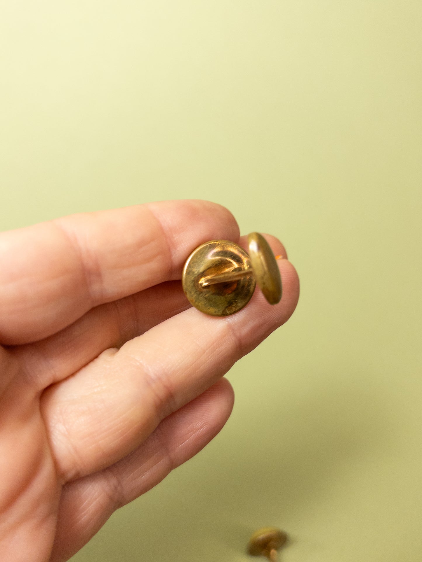50's 60's Frosted Yellow & Gold Tone Cufflinks