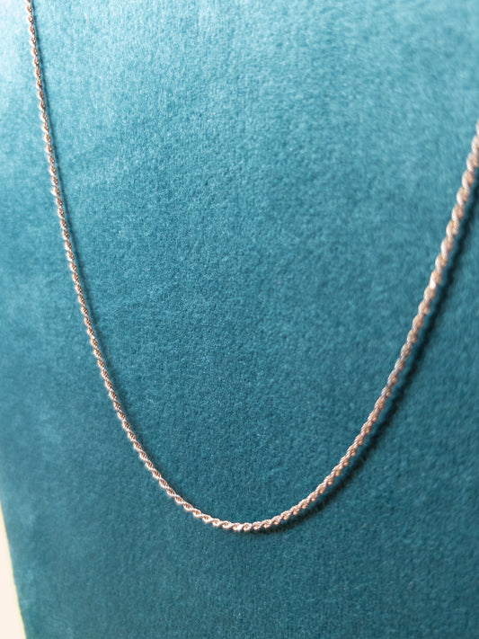 Sterling Silver 18" Twisted Baby Chain