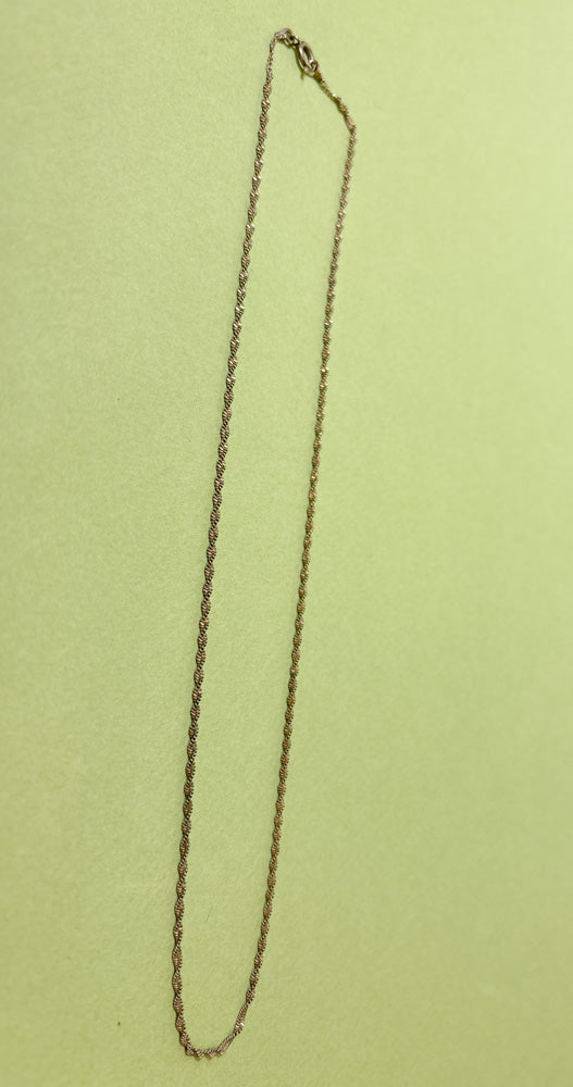 Sterling Silver Twisted Rope 16" Baby Chain