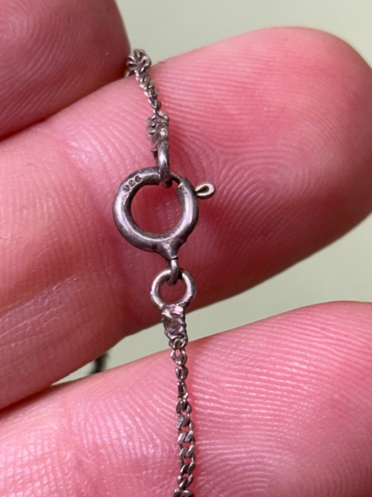 Sterling Silver Twisted Rope 16" Baby Chain
