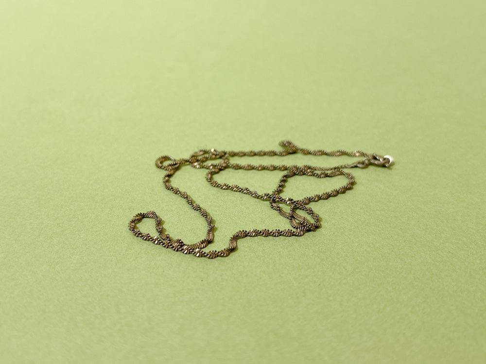 Sterling Silver Twisted Rope 16" Baby Chain