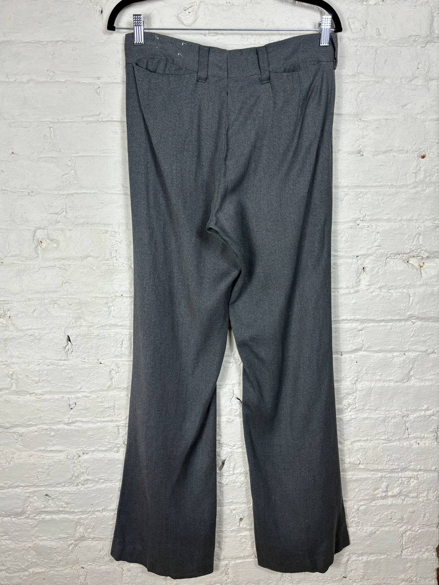 70's Grey Twill "Flairs" Bell Bottom Trousers | M/L