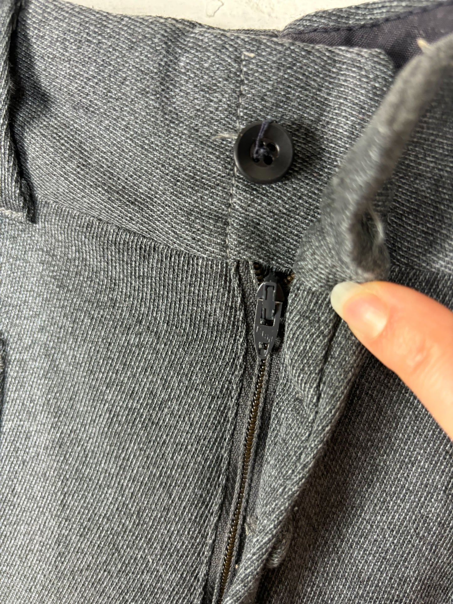 70's Grey Twill "Flairs" Bell Bottom Trousers | M/L