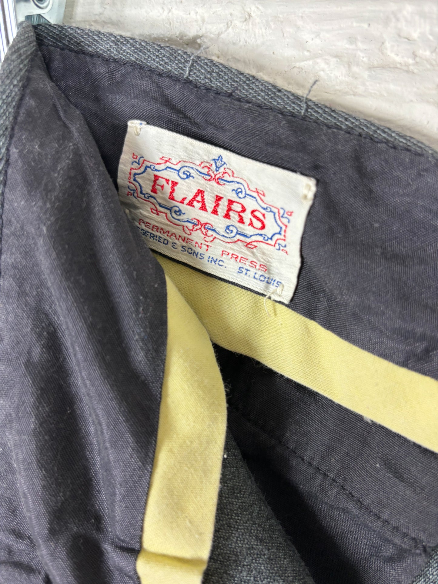 70's Grey Twill "Flairs" Bell Bottom Trousers | M/L