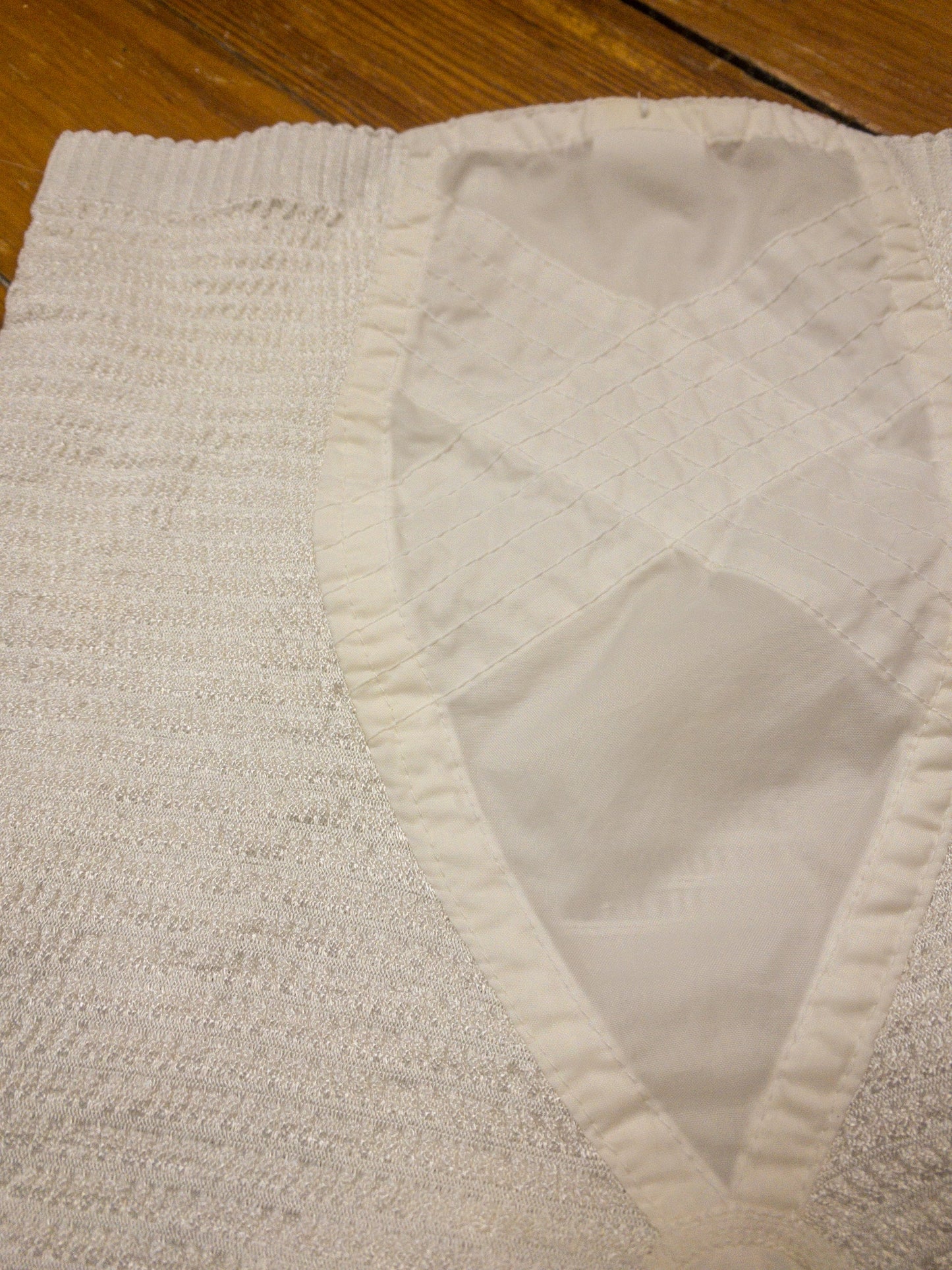 60's White Crinkle Girdle Shorts