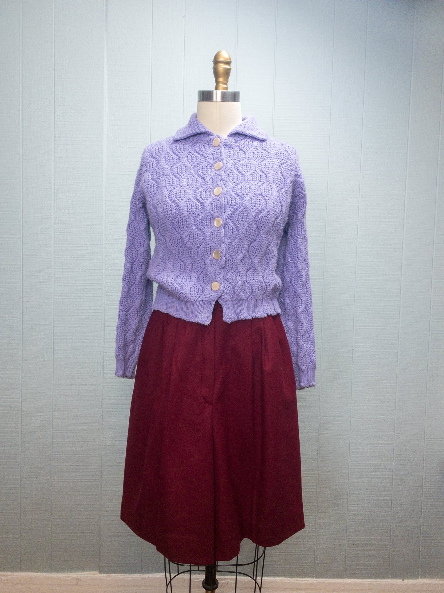 90's "Marvelous Mrs. Maisel" Pendleton Wool Wine Red Shorts