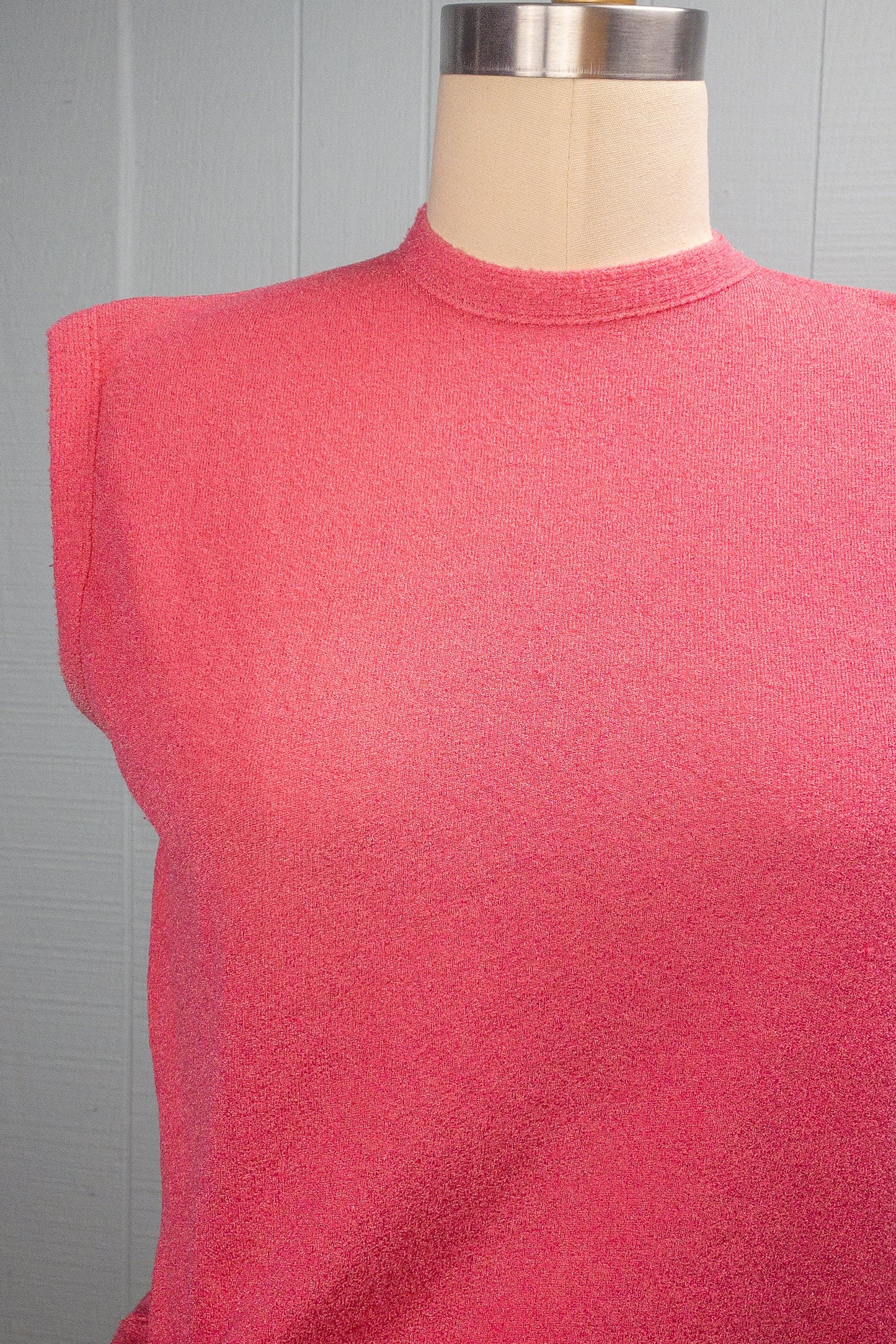 60s Bright Pink Mockneck | M/L
