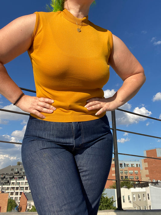 60's Mustard Mockneck