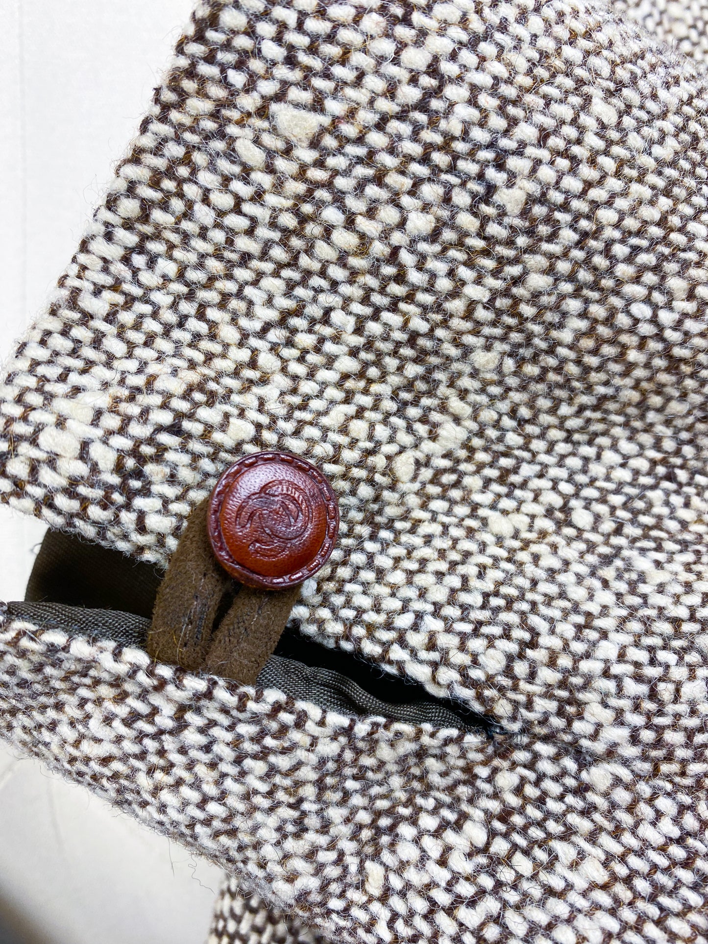 70's/80's Oleg Cassini for Barney's NY Brown & Cream Textured Blazer | XL