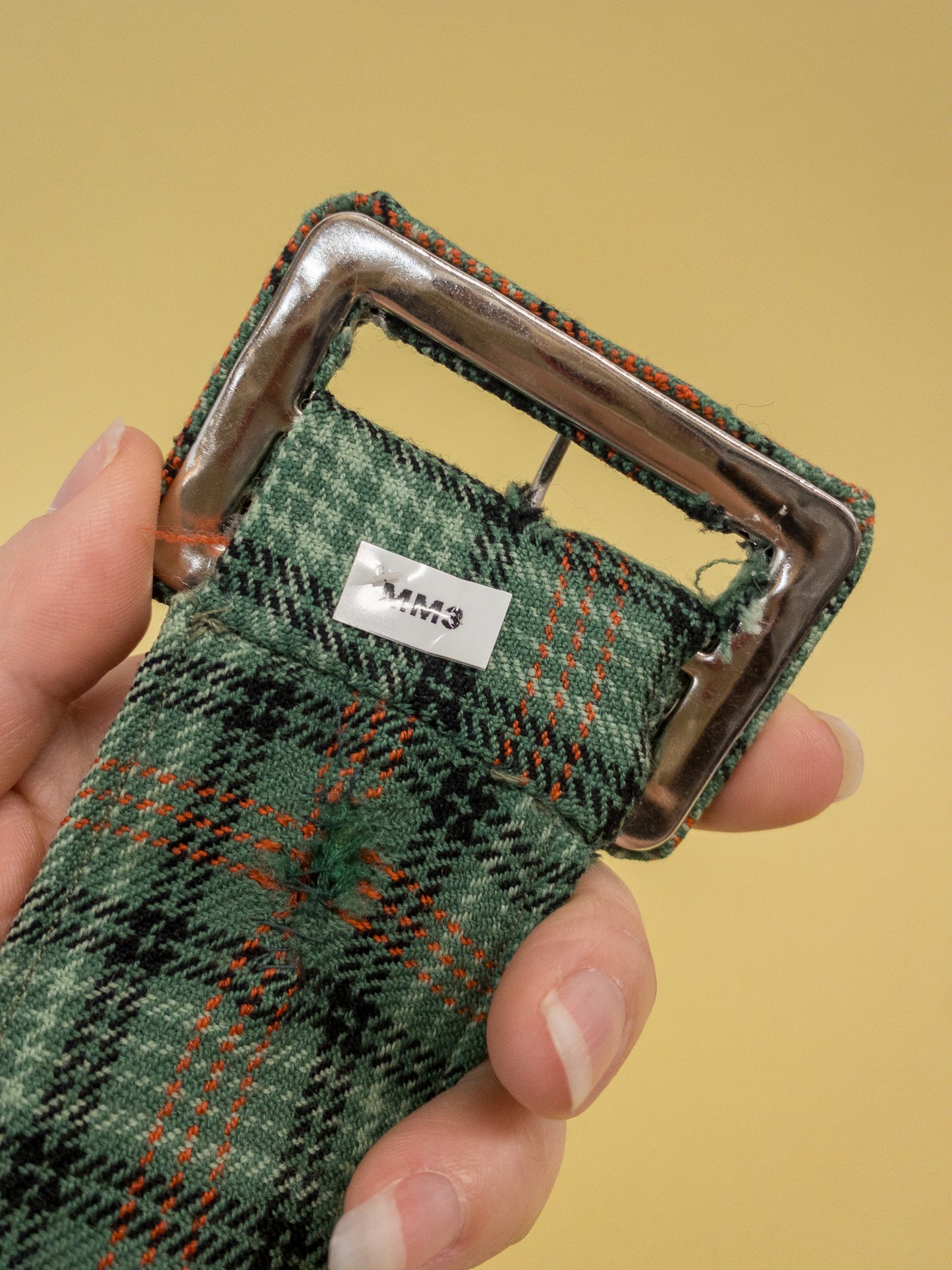 50's Mrs. Maisel Green Red Plaid Wide Belt