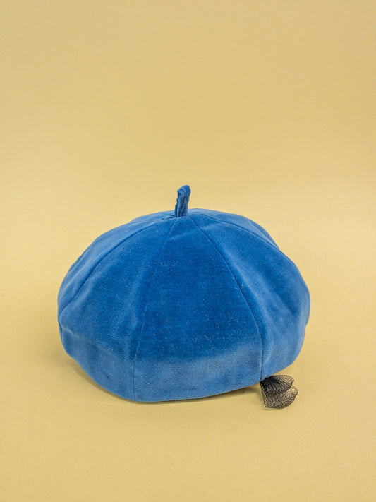 50’s 60's Mrs. Maisel Royal Blue Velvet 8 Panel Juliet Calot Cap Beanie