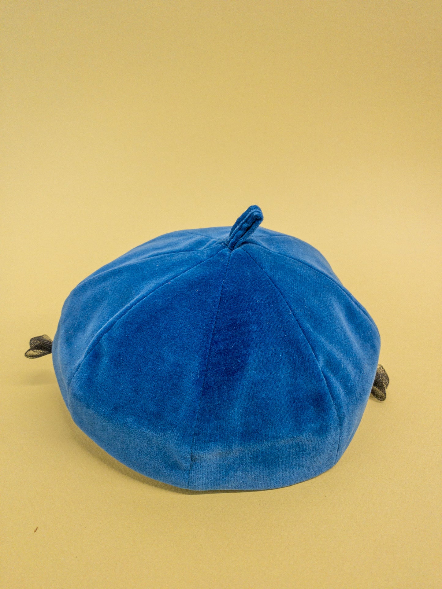 50’s 60's Mrs. Maisel Royal Blue Velvet 8 Panel Juliet Calot Cap Beanie