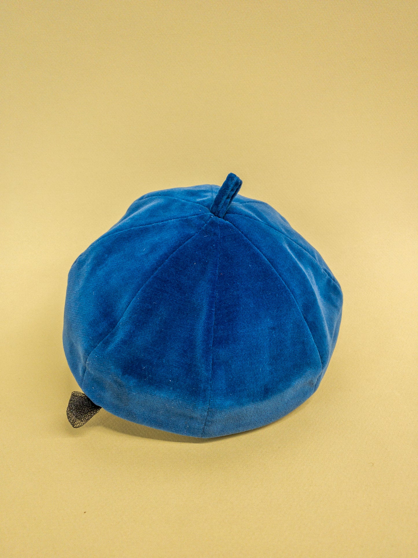 50’s 60's Mrs. Maisel Royal Blue Velvet 8 Panel Juliet Calot Cap Beanie