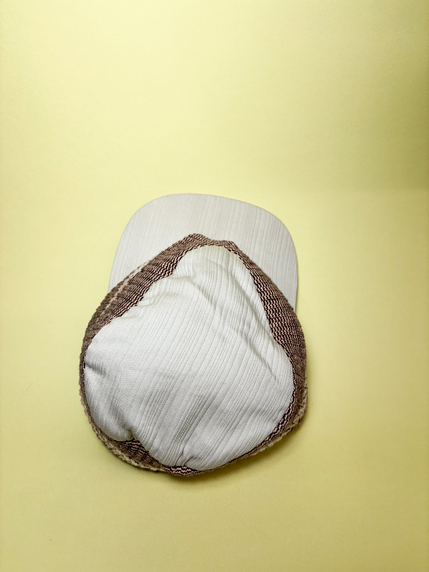 50's Mrs. Maisel Tan & Brown Sweater Ribbed Earflap Winter Hat