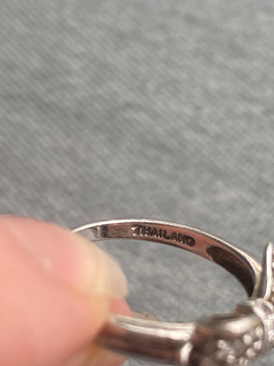 Tied Up in Bows Sterling Silver Ring | Size 7